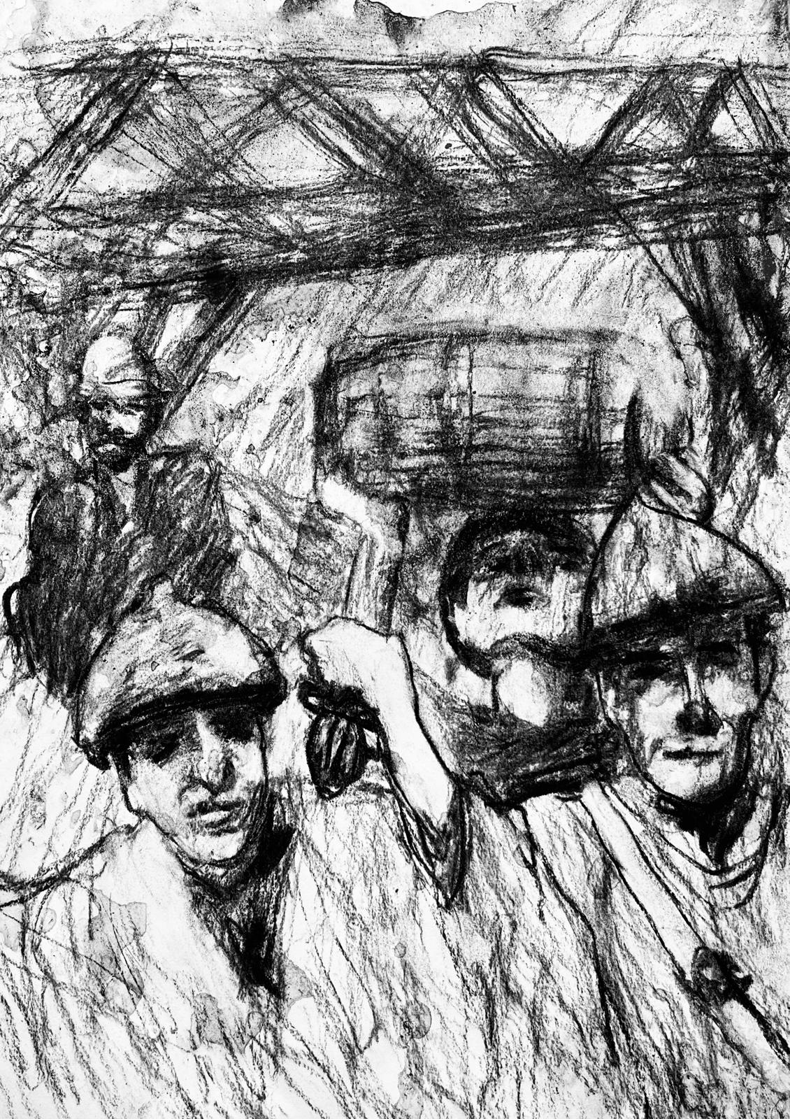 When Do We Blow the Bridge - Libretto text with illustrations by Mauricio Escobar Gomez