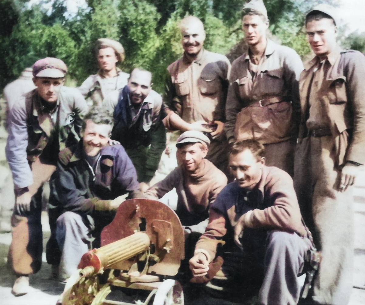 Abraham Lincoln Brigade from the United States fighting in Spanish Civil War, 1937, Arag&oacute;n