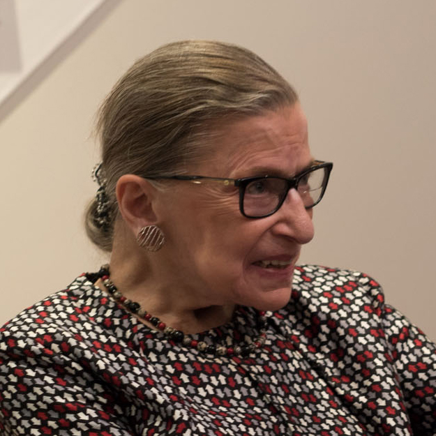 Justice Ruth Bader Ginsberg attending the opera reading