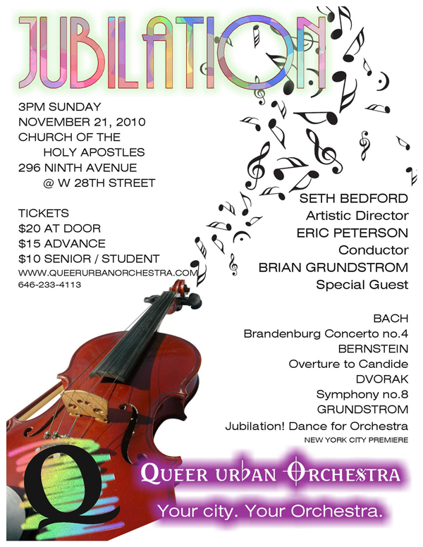 Queer Urban Orchestra performs Brian Wilbur Grundstrom's Jubilation! Dance for Orchestra