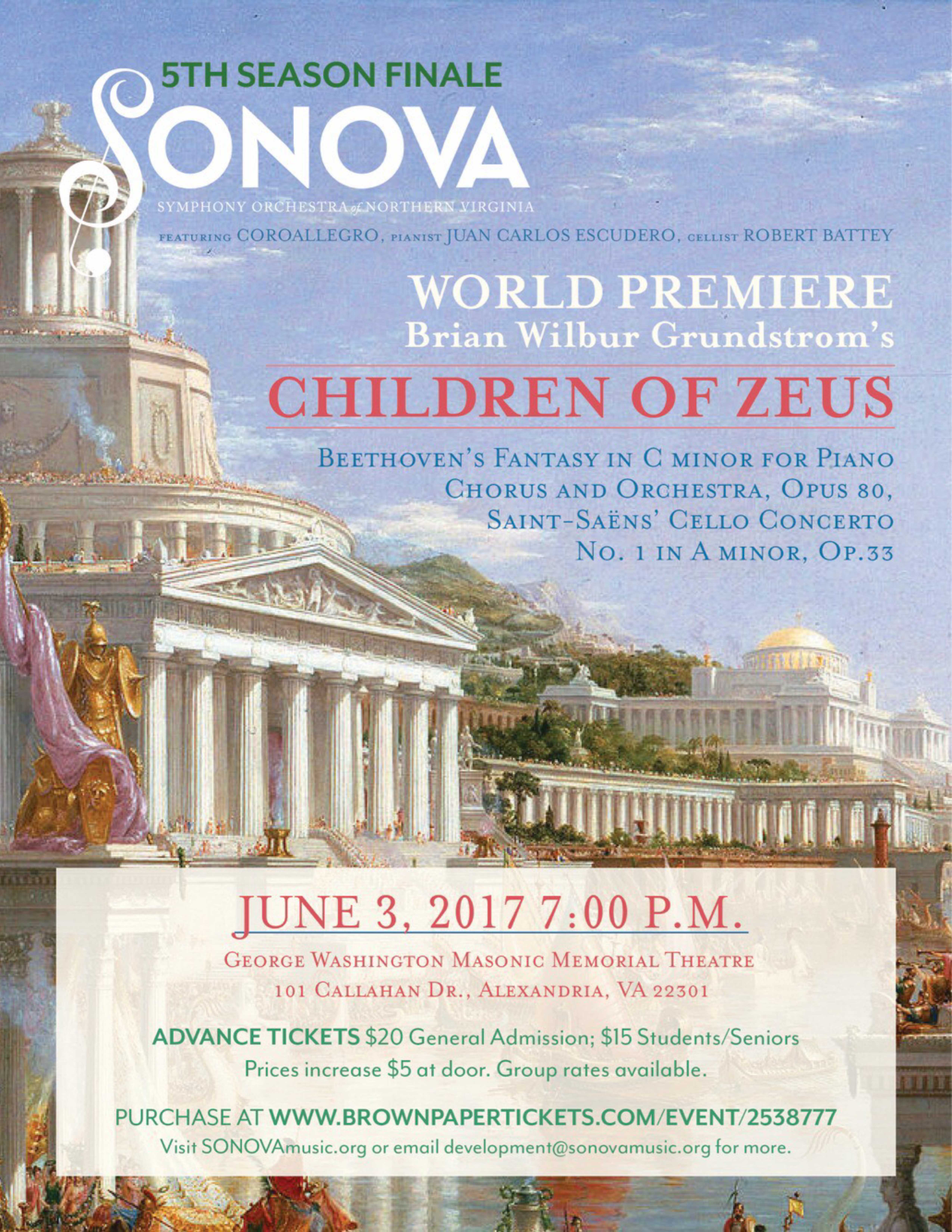 Symphony Orchestra of Northern Virginia Premieres Brian Wilbur Grundstrom's Children of Zeus