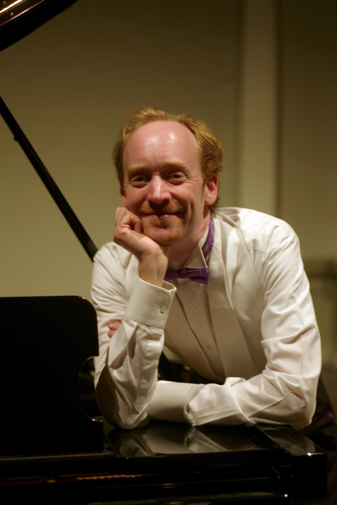 Brian Wilbur Grundstrom at rehearsal for Pepe! The Mail Order Monkey Musical